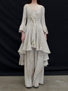 Mutedance 25 Spring/Summer Flower Bud Pleated Trousers MD-MD25SS98-LINEN MD25SS97